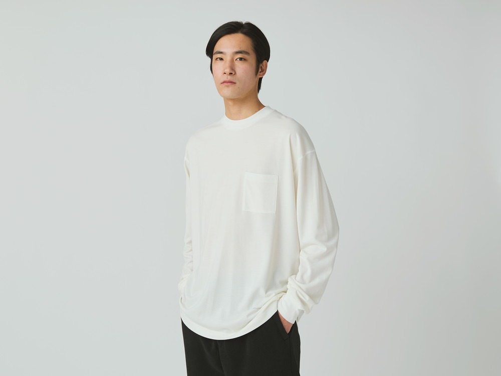 【先行予約商品】Hybrid Wool Mesh L/S T-Shirt M ECRU