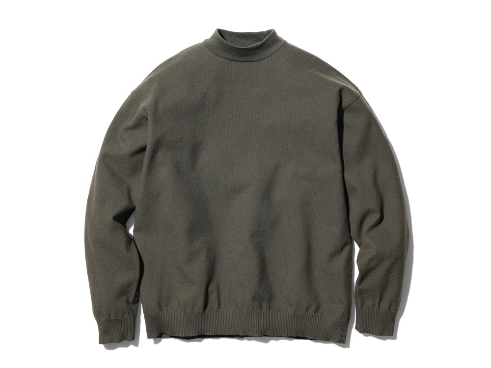 Co/Pe Knit Pullover M Olive