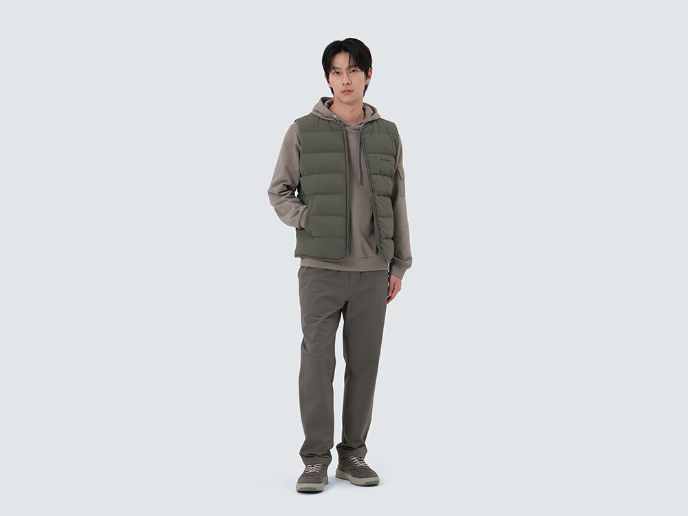 Land Lightweight Down Vest M KHAKI