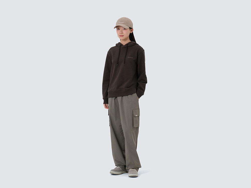 Land Women's Hood T-Shirt S CHOCO BROWN