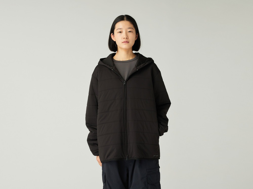 Flexible Insulated Zip Up Hoodie S LIGHT BROWN