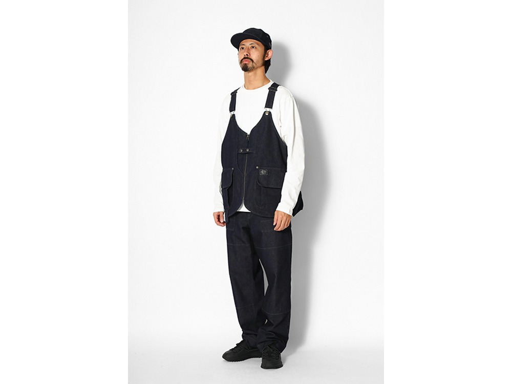 TAKIBI Denim Vest M Black(JK-21AU10403BK) | TAKIBI シリーズの通販