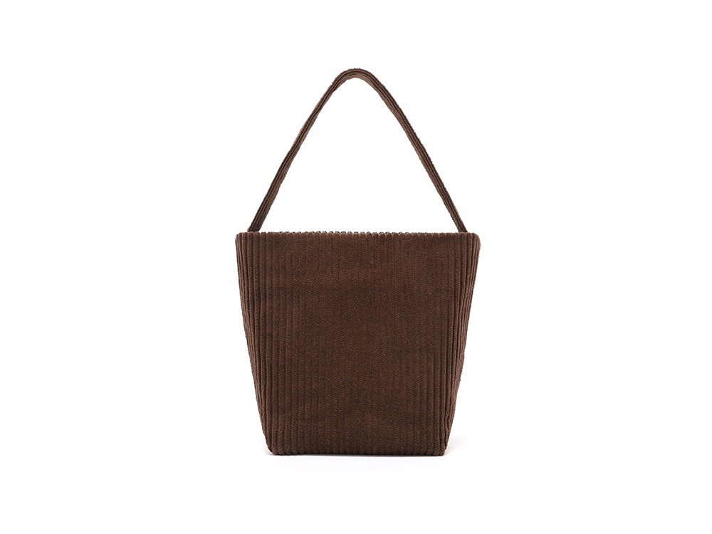 Corduroy Micro Tote Bag One BROWN