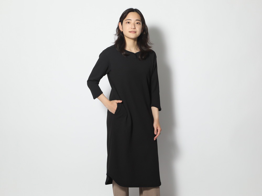 Dry Waffle Dress 1 Black