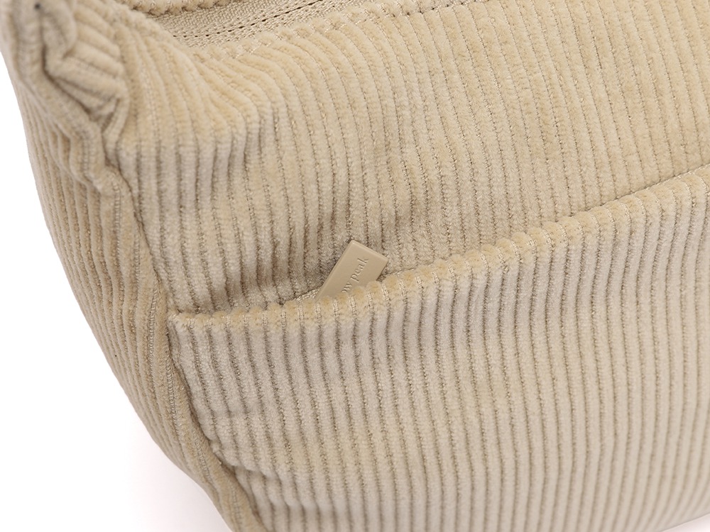 Corduroy Small Hobo Bag One LIGHT BEIGE