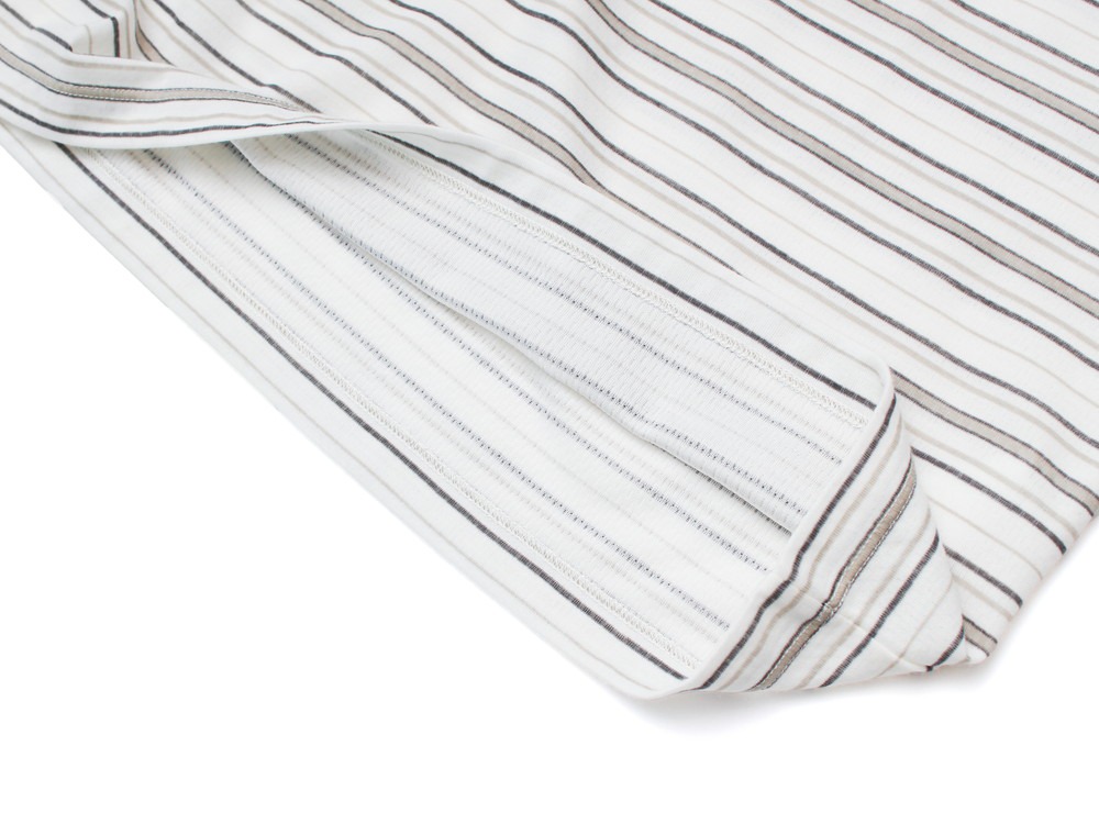 【先行予約商品】Hybrid Wool Mesh Stripe L/S T S GREY BD