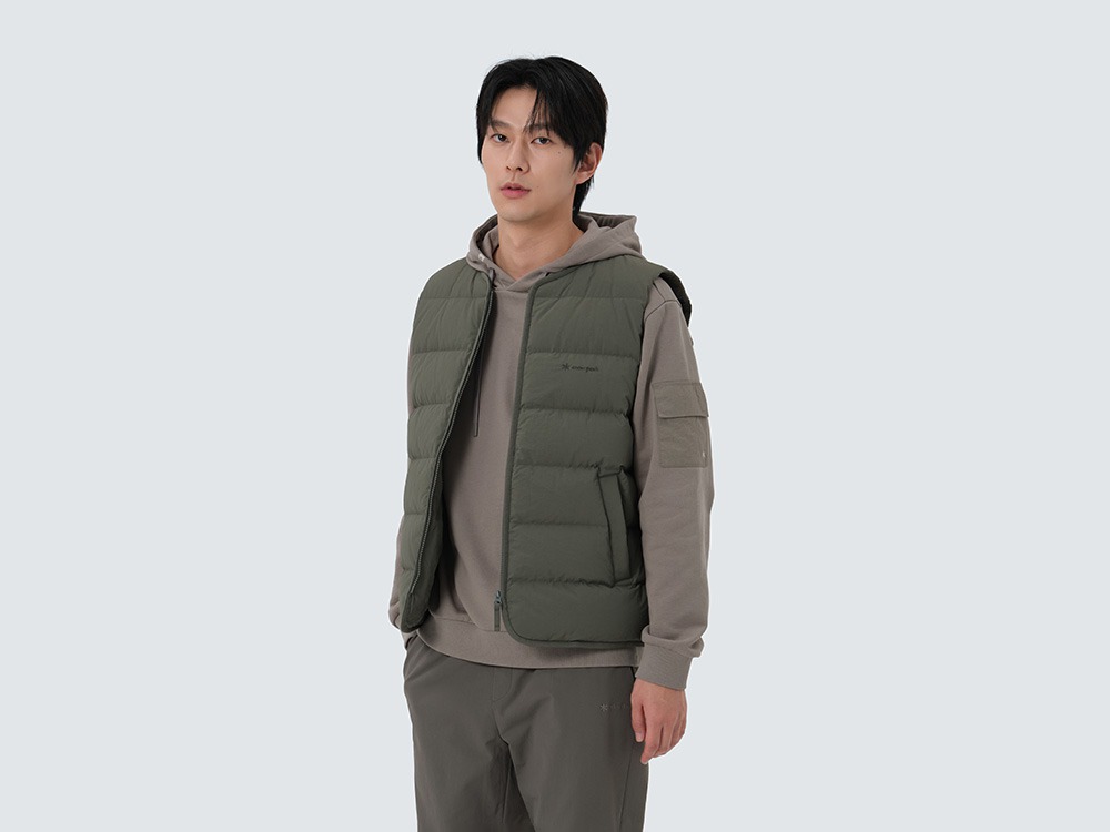 Land Lightweight Down Vest M KHAKI