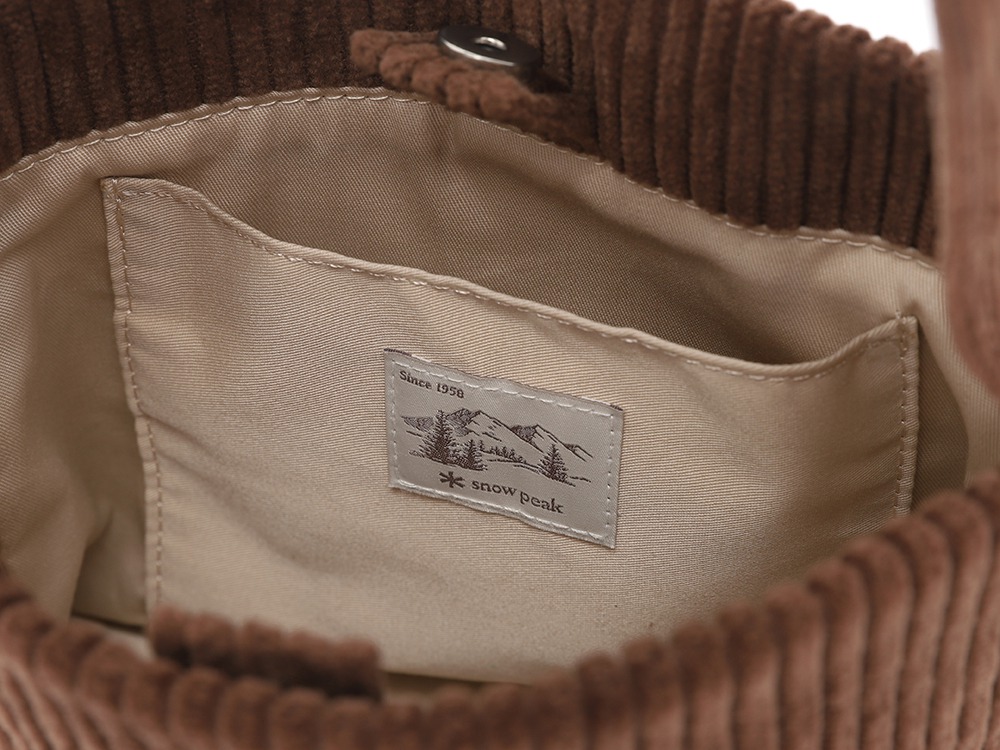 Corduroy Micro Tote Bag One BROWN