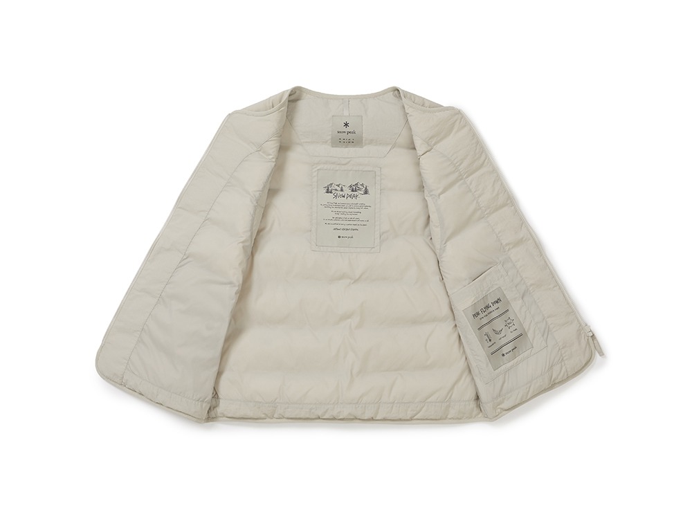 Land Women's Lightweight Down Vest M LIGHT BEIGE