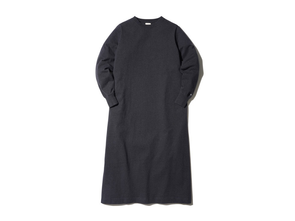 Recycled Cotton Heavy L/S Dress 4 Black