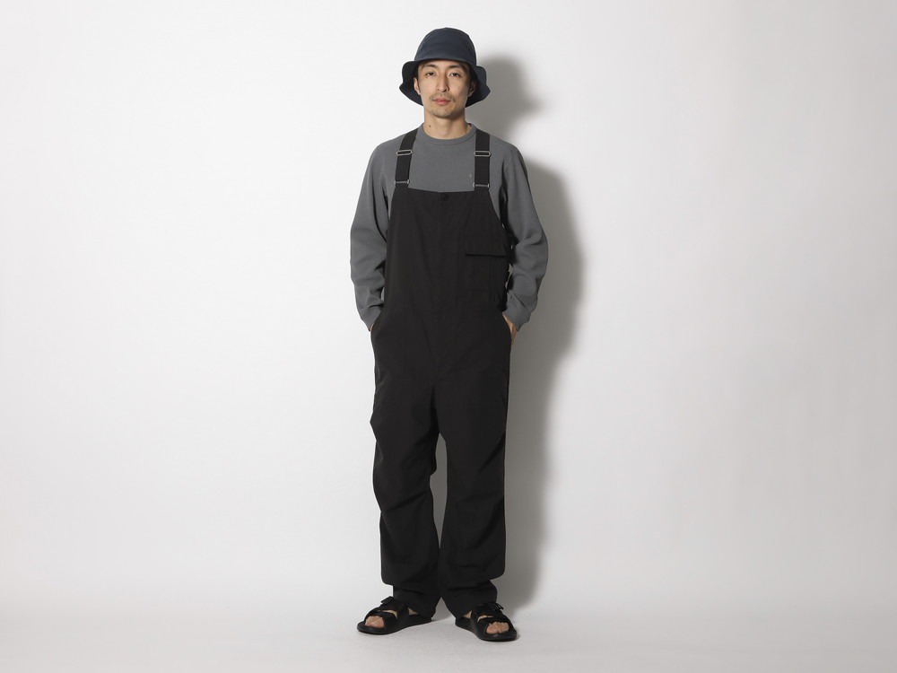 TAKIBI Light Ripstop Overalls M Black