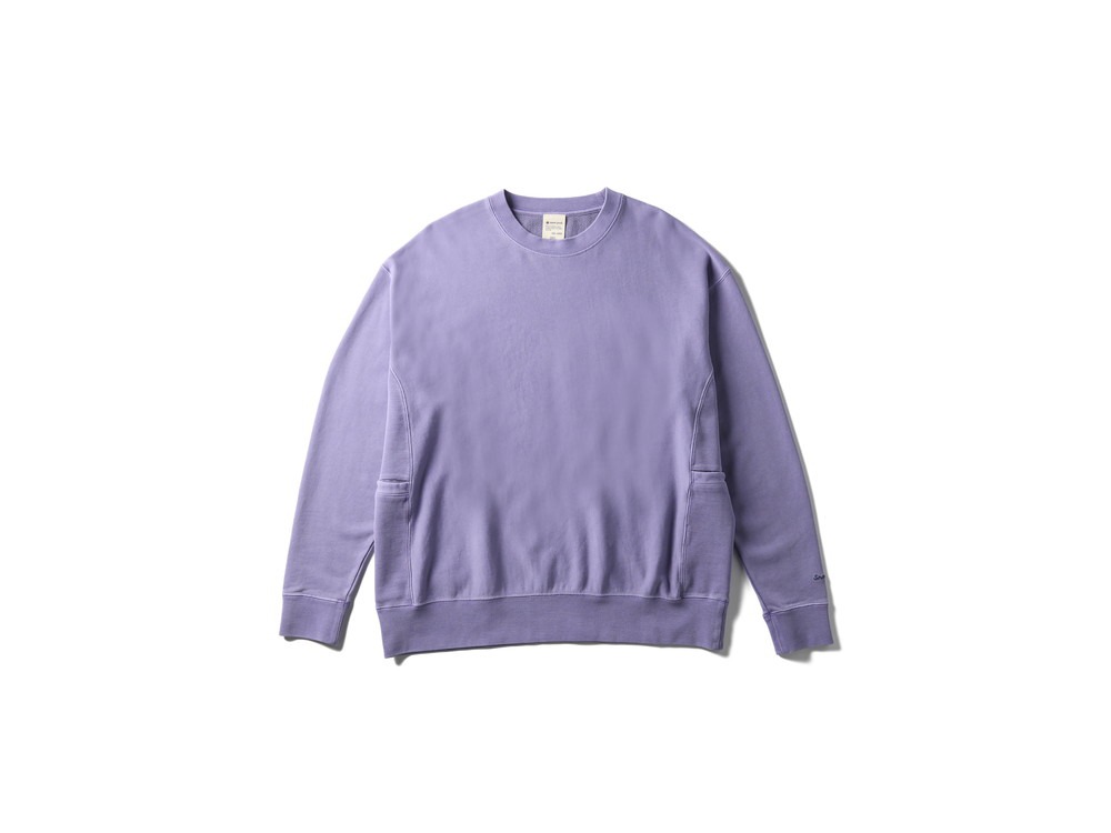 Garment Dyed Pullover S PURPLE