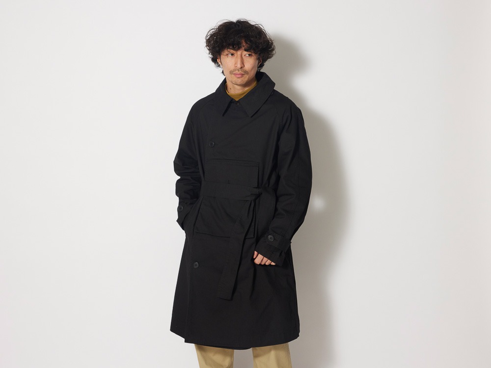 TAKIBI Chino Trench Coat 1 Black