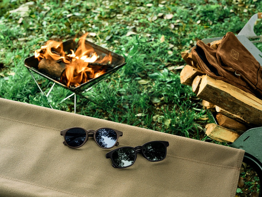 JINS × Snow Peak Rubber Sunglasses Matte Brown (Boston)