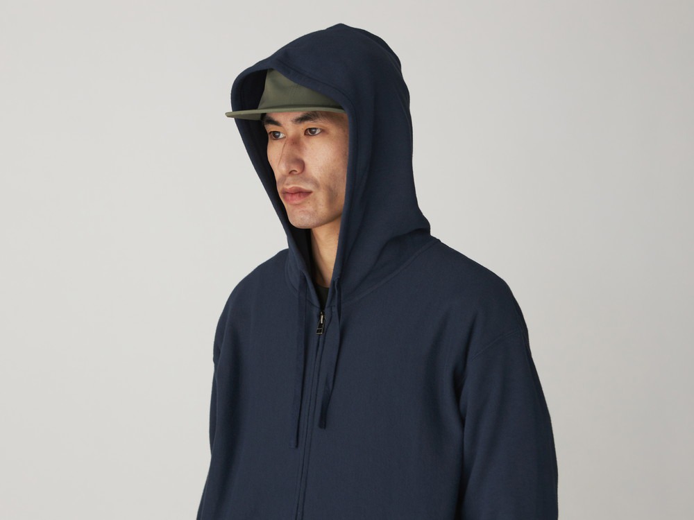 TAKIBI Sweatshirt Zip Up Hoodie M Olive