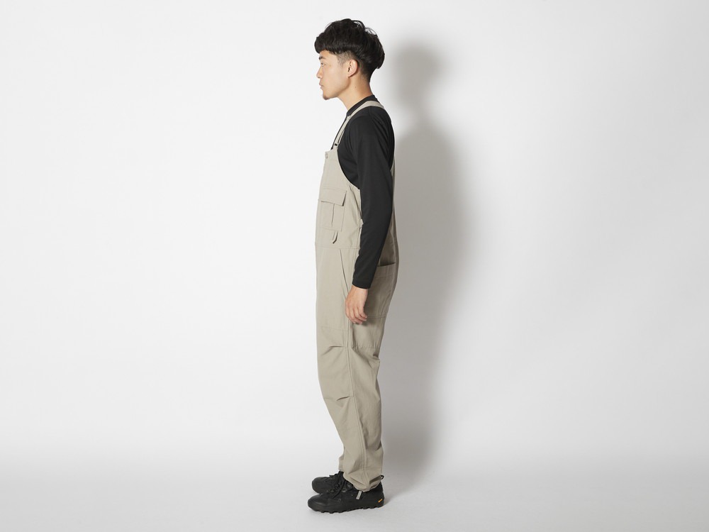 TAKIBI Light Ripstop Overalls S Khaki