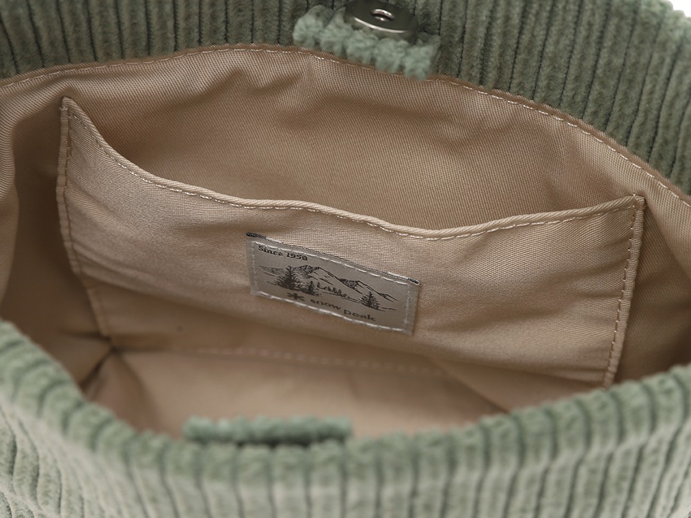 Corduroy Micro Tote Bag One GREEN