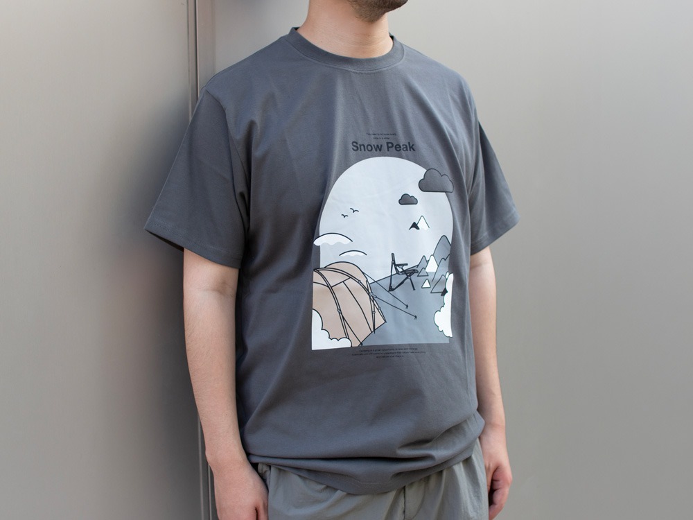 Camping Graphic T-Shirt M GREY