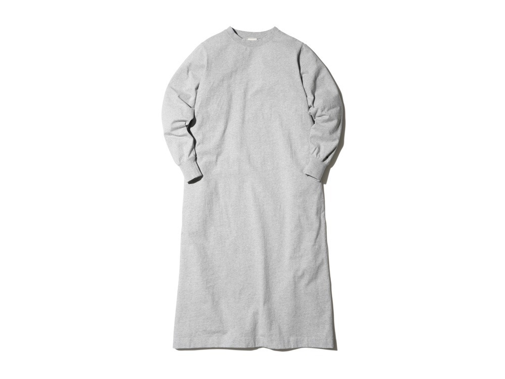 Recycled Cotton Heavy L/S Dress 1 M.grey