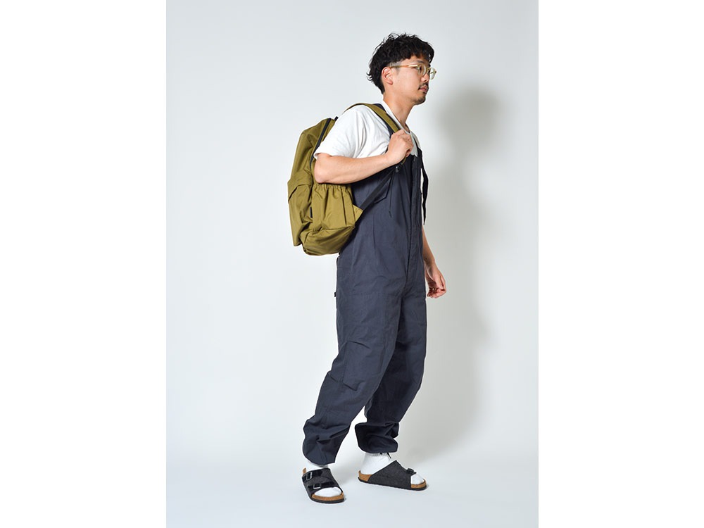 TAKIBI Light Ripstop Overalls M Black