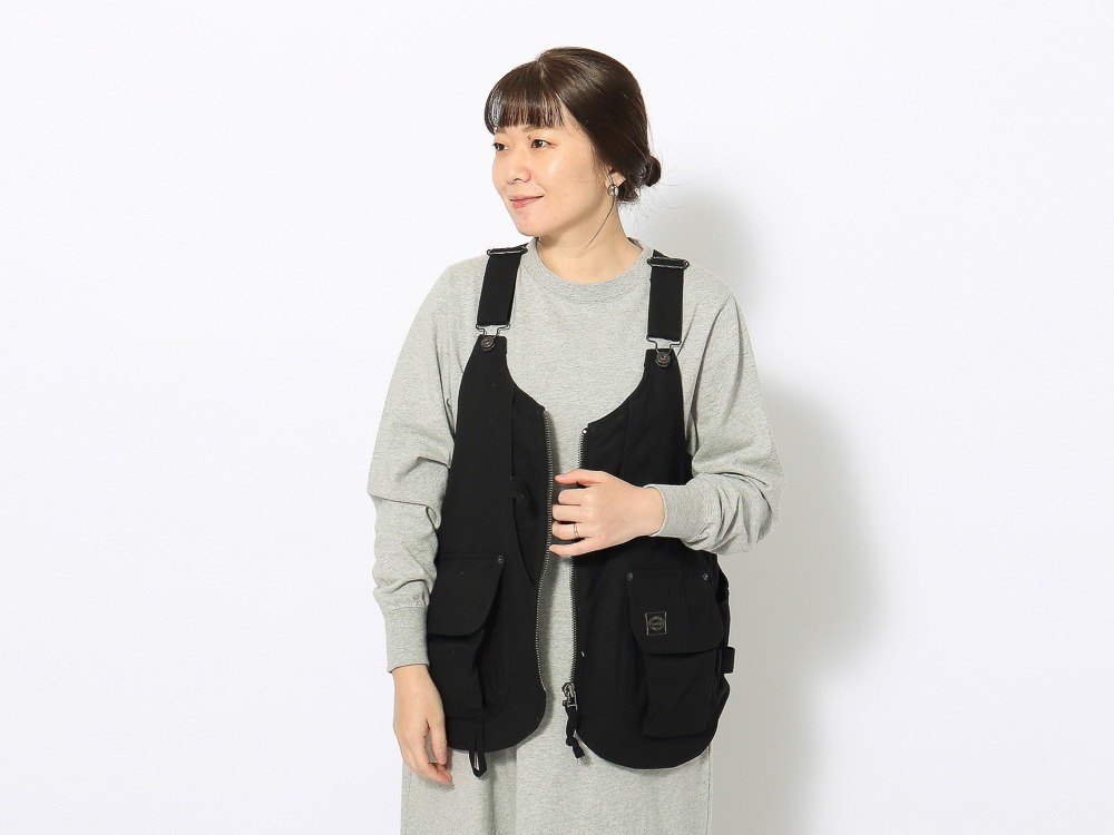 TAKIBI Canvas Vest M Black