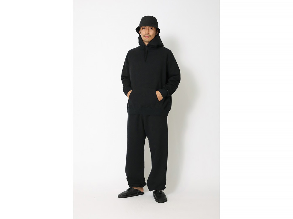 Recycled Cotton Pullover Hoodie 1 Black