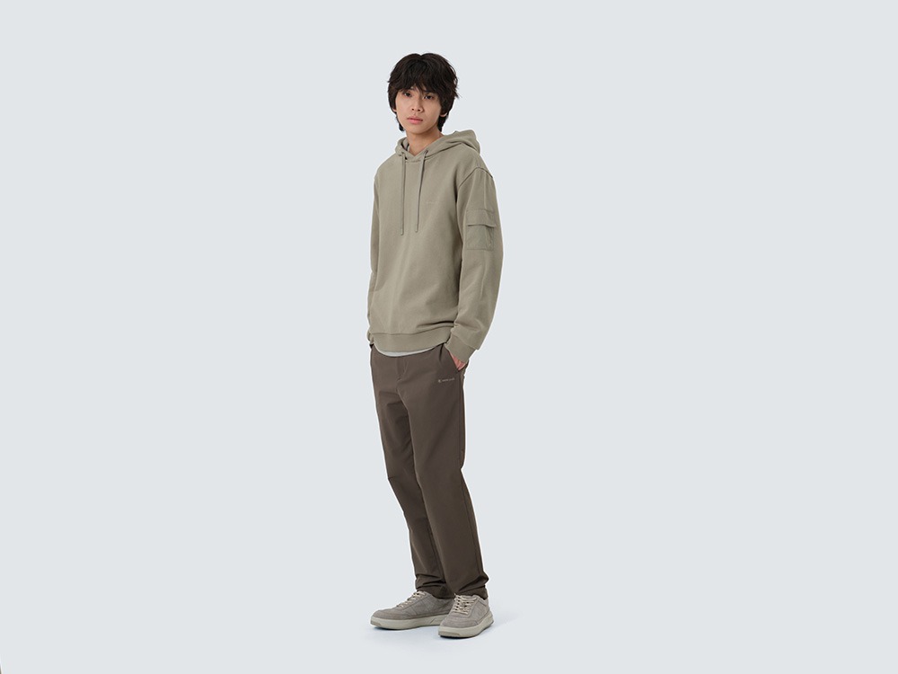 Land Pocket Hood T-Shirt M KHAKI BEIGE