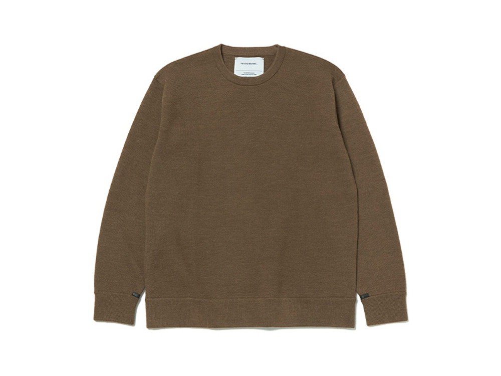Crew Neck Knit Sweater M Greige