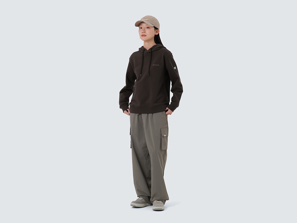 Land Women's Hood T-Shirt S CHOCO BROWN