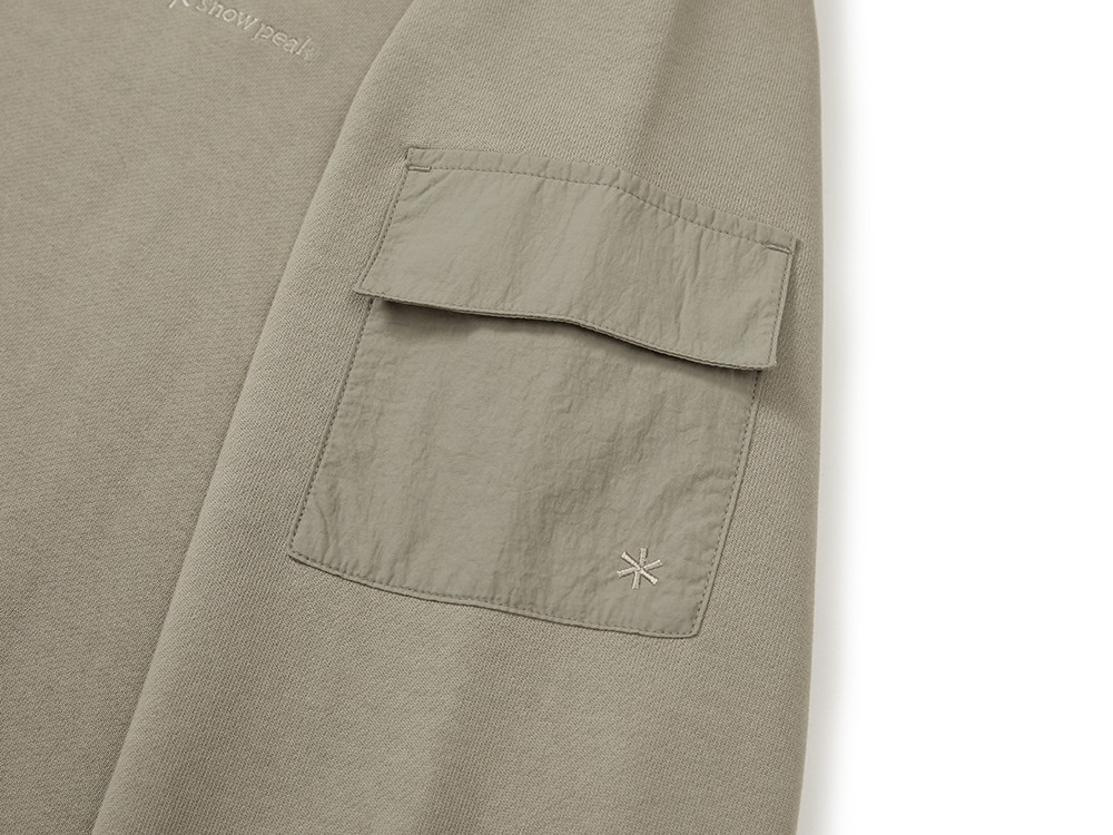 Land Pocket Hood T-Shirt M KHAKI BEIGE