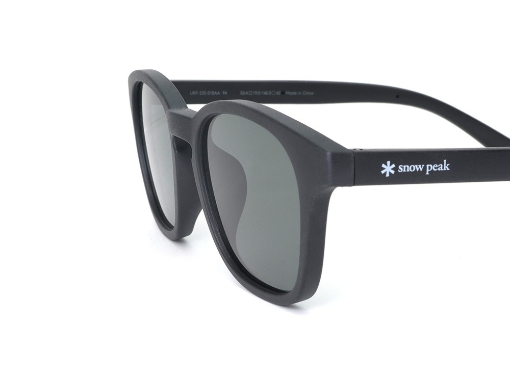 JINS × Snow Peak Rubber Sunglasses Matte Black (Wellington)