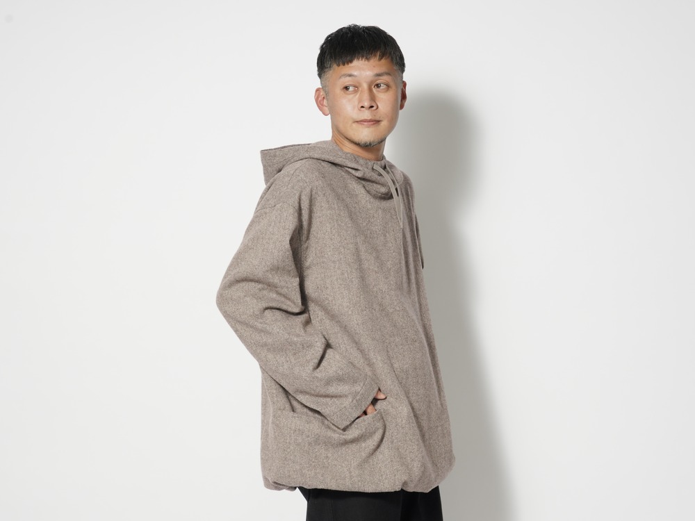 Recycled Wool Hoodie L Charcoal