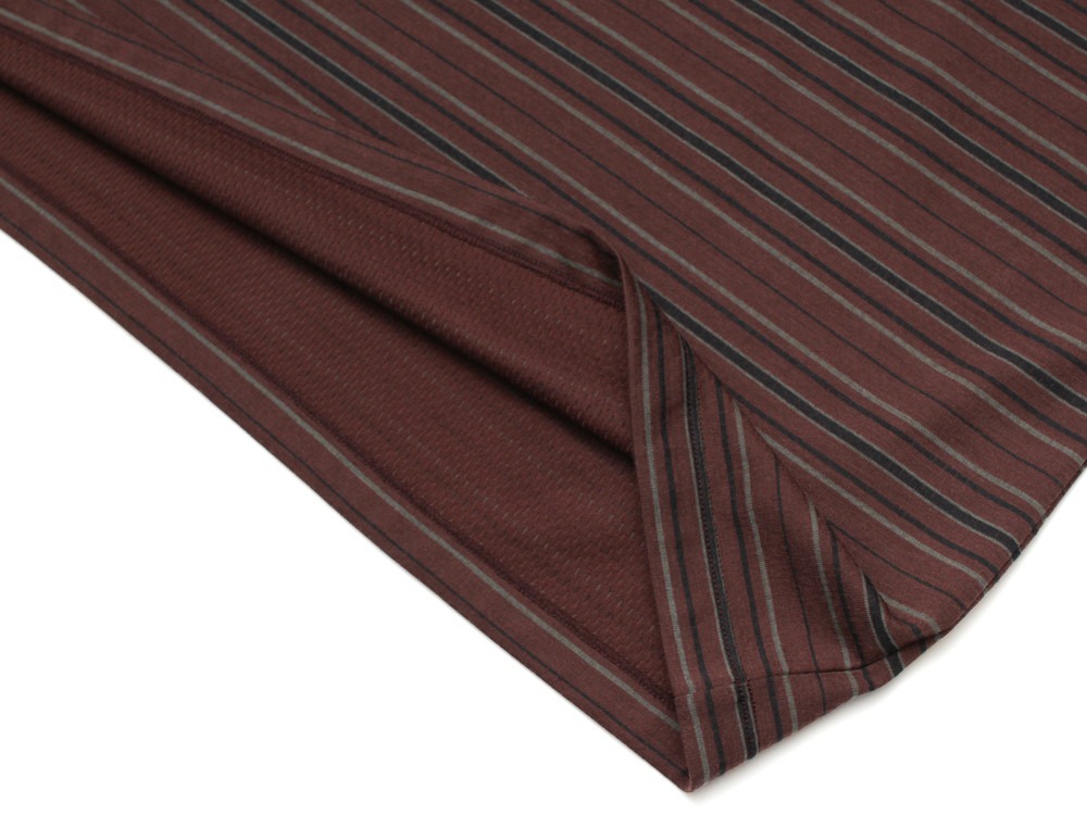 【先行予約商品】Hybrid Wool Mesh Stripe L/S T M BROWN BD