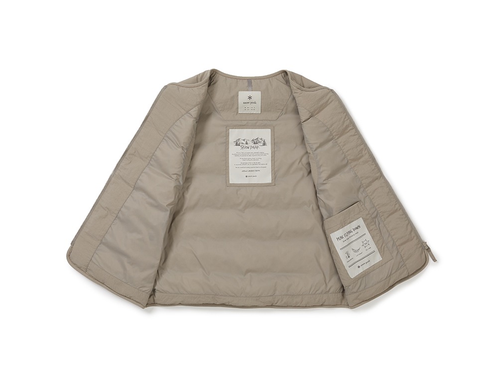 Land Women's Lightweight Down Vest M TAN GREY