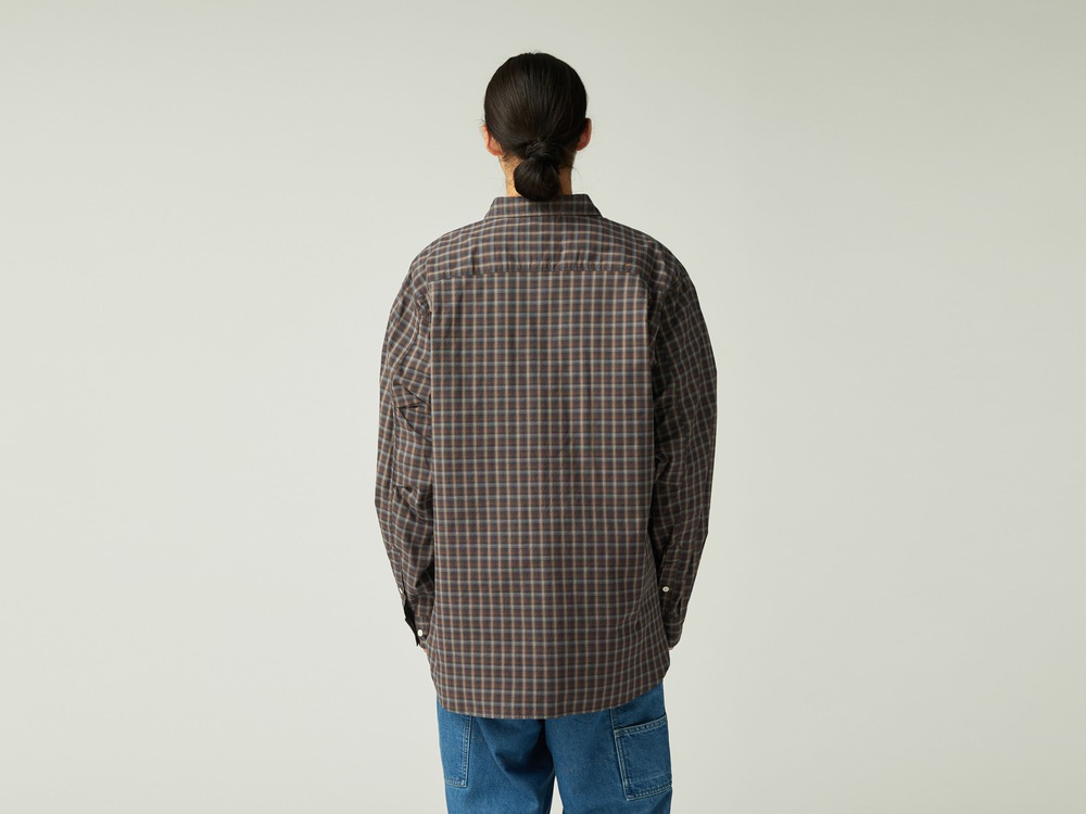 【先行予約商品】Organic Cotton Ombre Check Shirt S BROWN CH