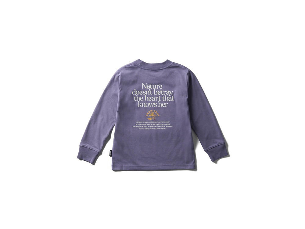 Living With Nature L/S T-Shirt Kids 95 PURPLE