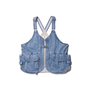 Indigo TAKIBI Vest S Bleach