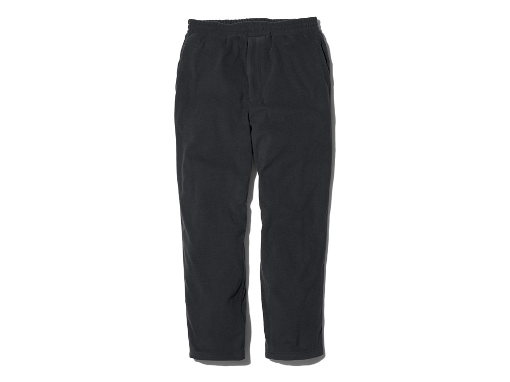 Bowered Light Elastic Waist Fleece Pants - Black