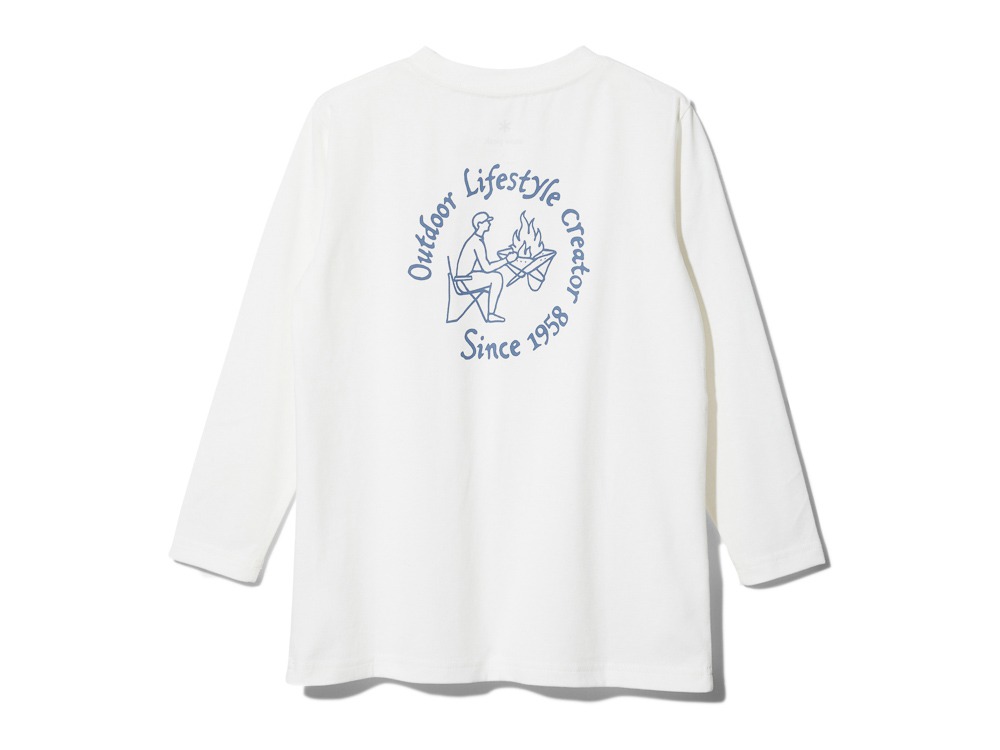 Kids Snow Peak Camping Club L/S T shirt 2 White