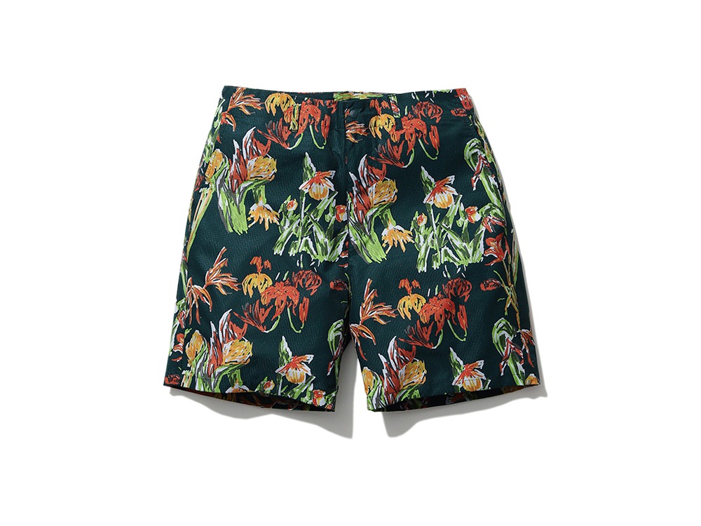 Printed Quick Dry Shorts L Green