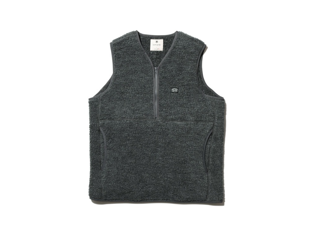 Wool Fleece Vest 1 Charcoal