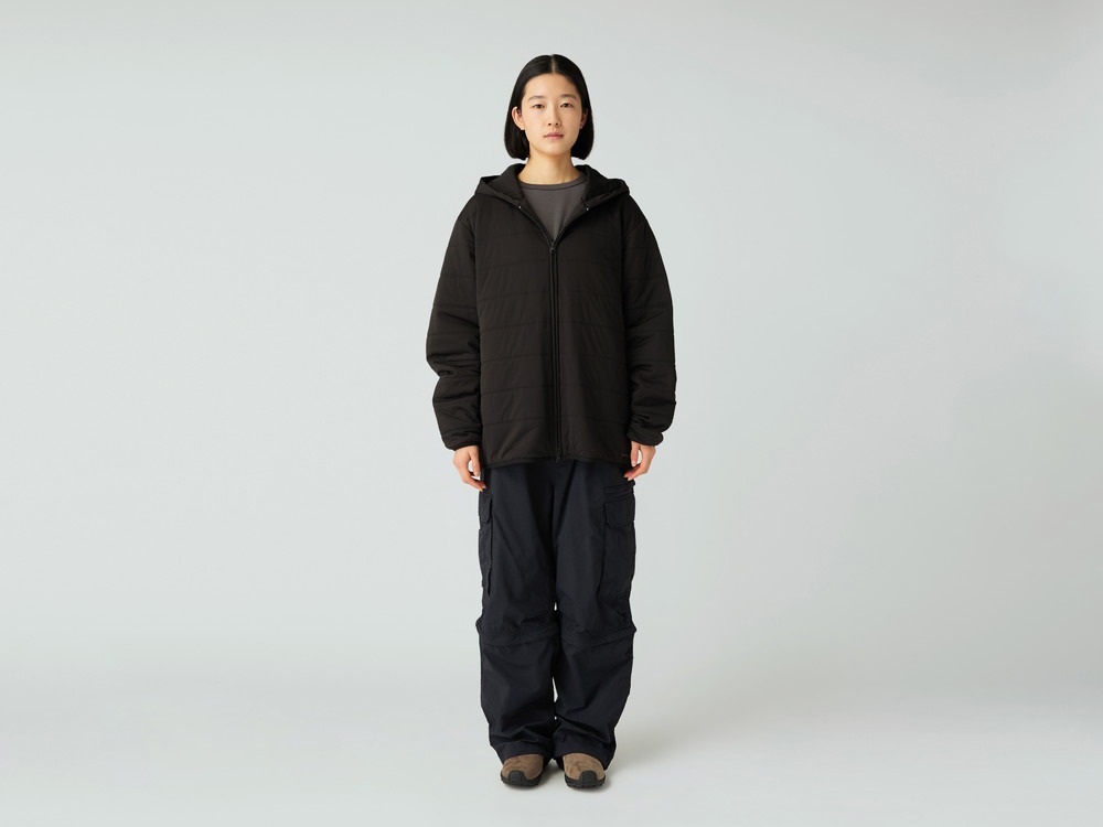 Flexible Insulated Zip Up Hoodie S LIGHT BROWN
