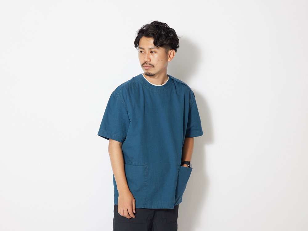 Natural Dyed Recycled Cotton S/S Pullover L GY