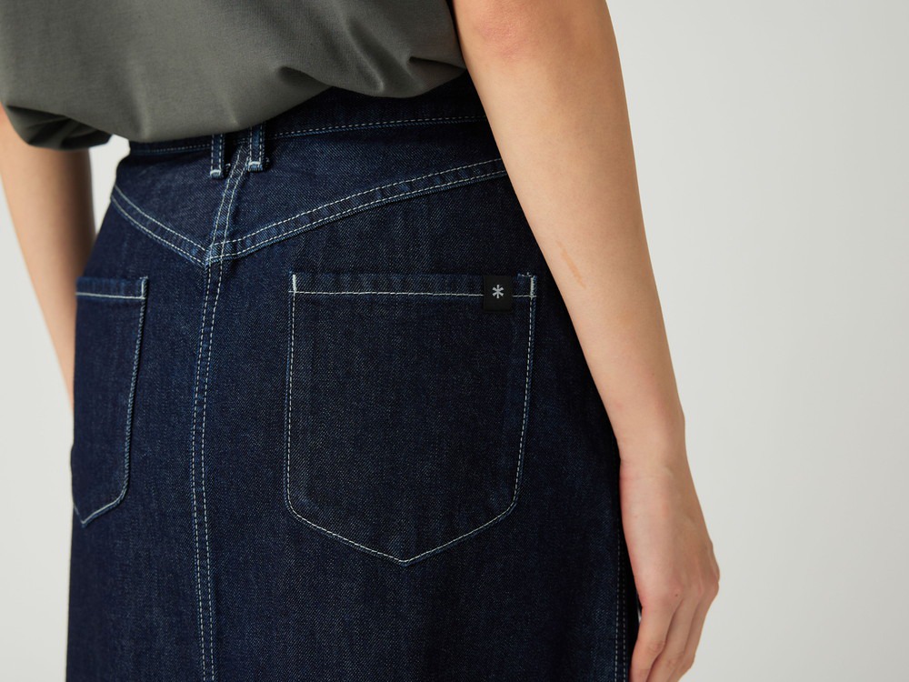 TAKIBI Denim Skirt 1 LIGHT BLUE
