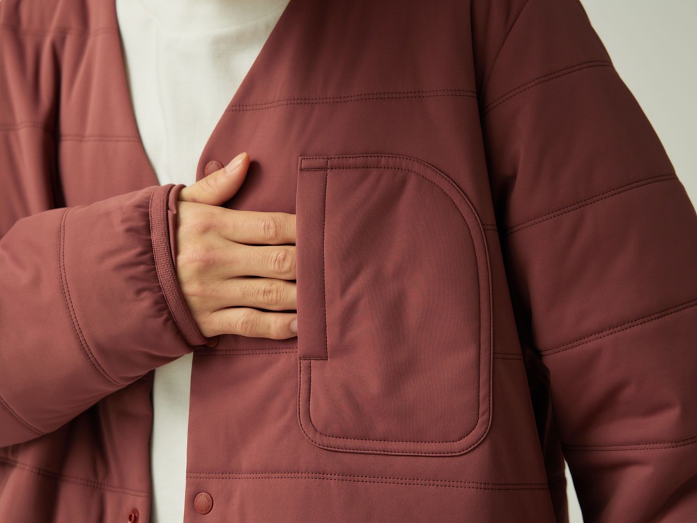 Flexible Insulated Cardigan S LIGHT BROWN