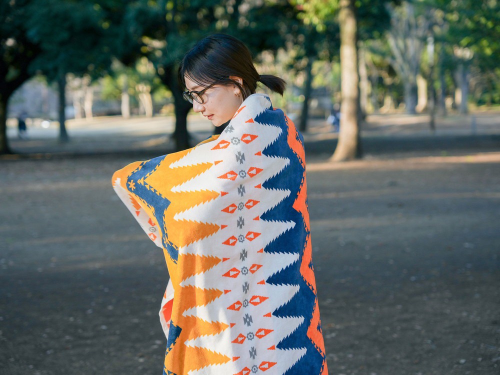 Snow Peak × Pendleton Towel Blanket One BLUE