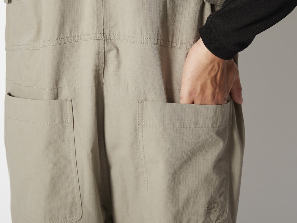 TAKIBI Light Ripstop Overalls S Khaki(AL-24SU10102KH