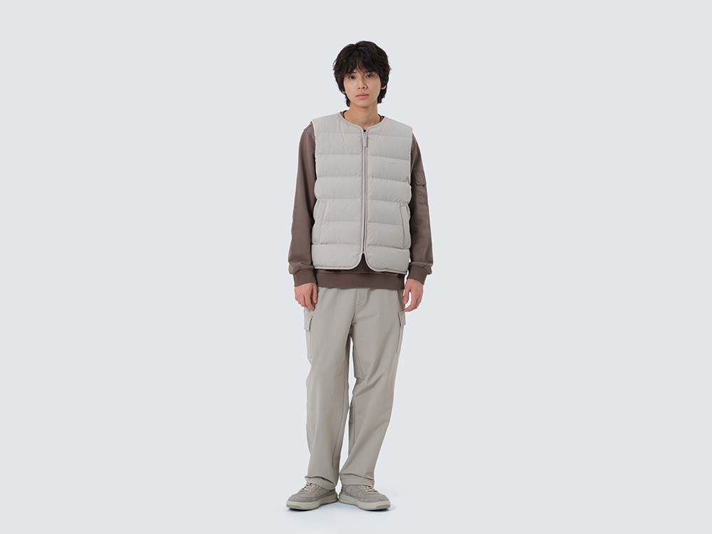 Land Lightweight Down Vest M LIGHT GREY