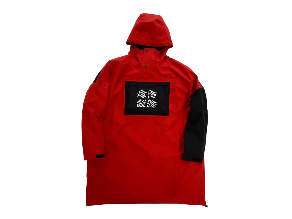 GEZAN Packable Rain Poncho One Red