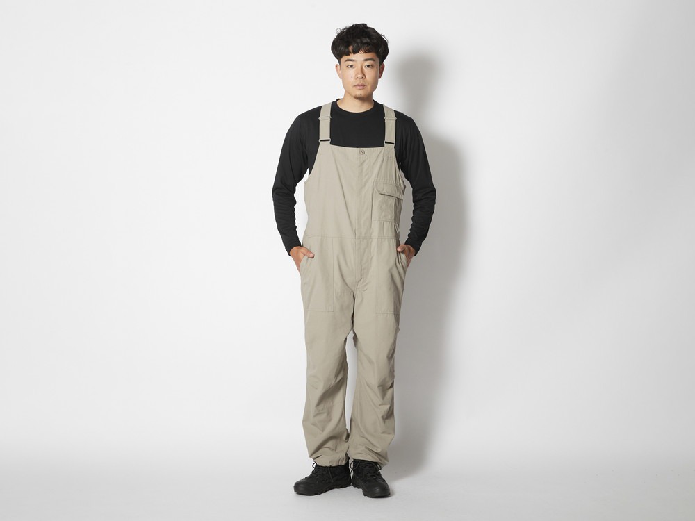 TAKIBI Light Ripstop Overalls S Khaki